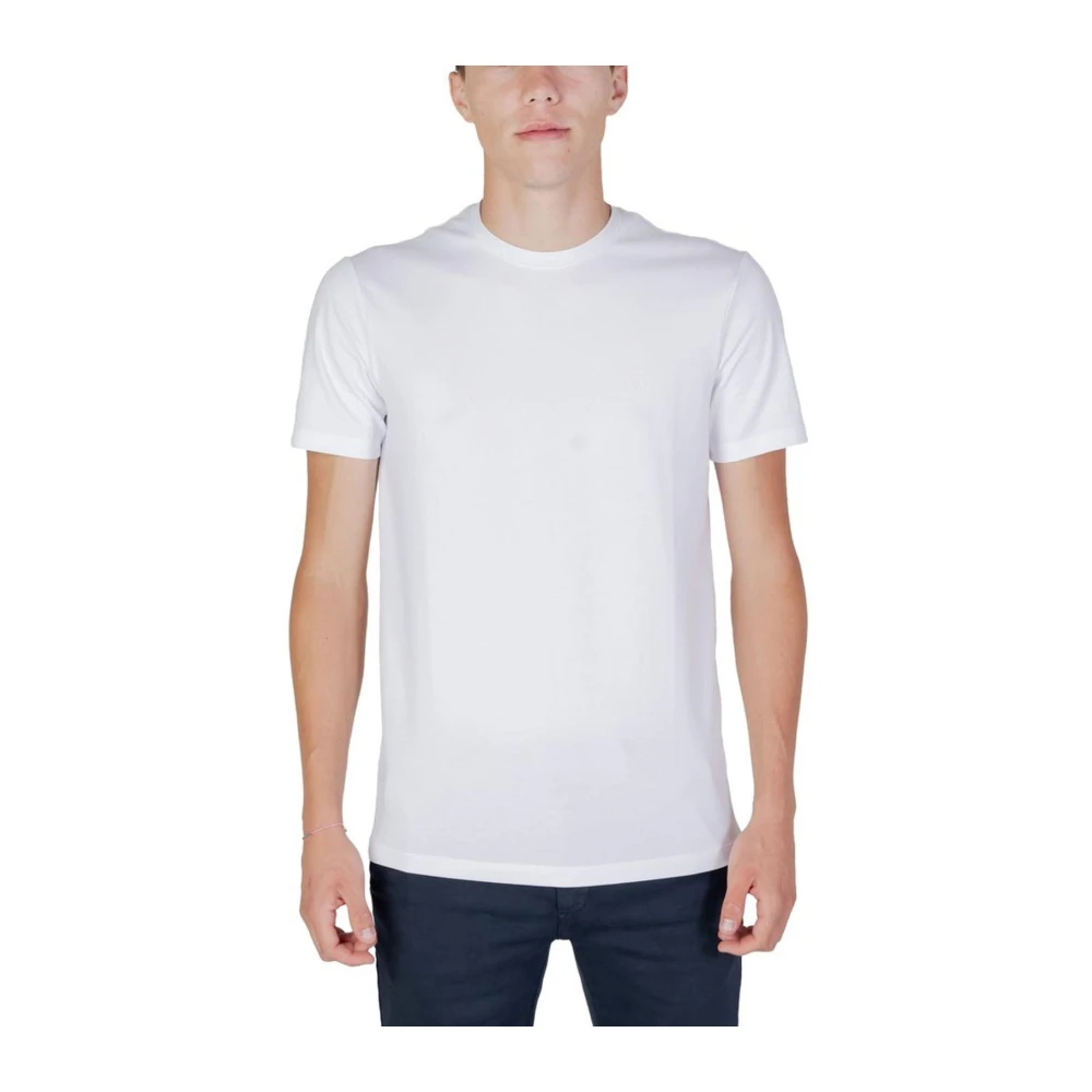 Armani Exchange Mannelijk Wit Lente/Zomer Katoenmix T-Shirt