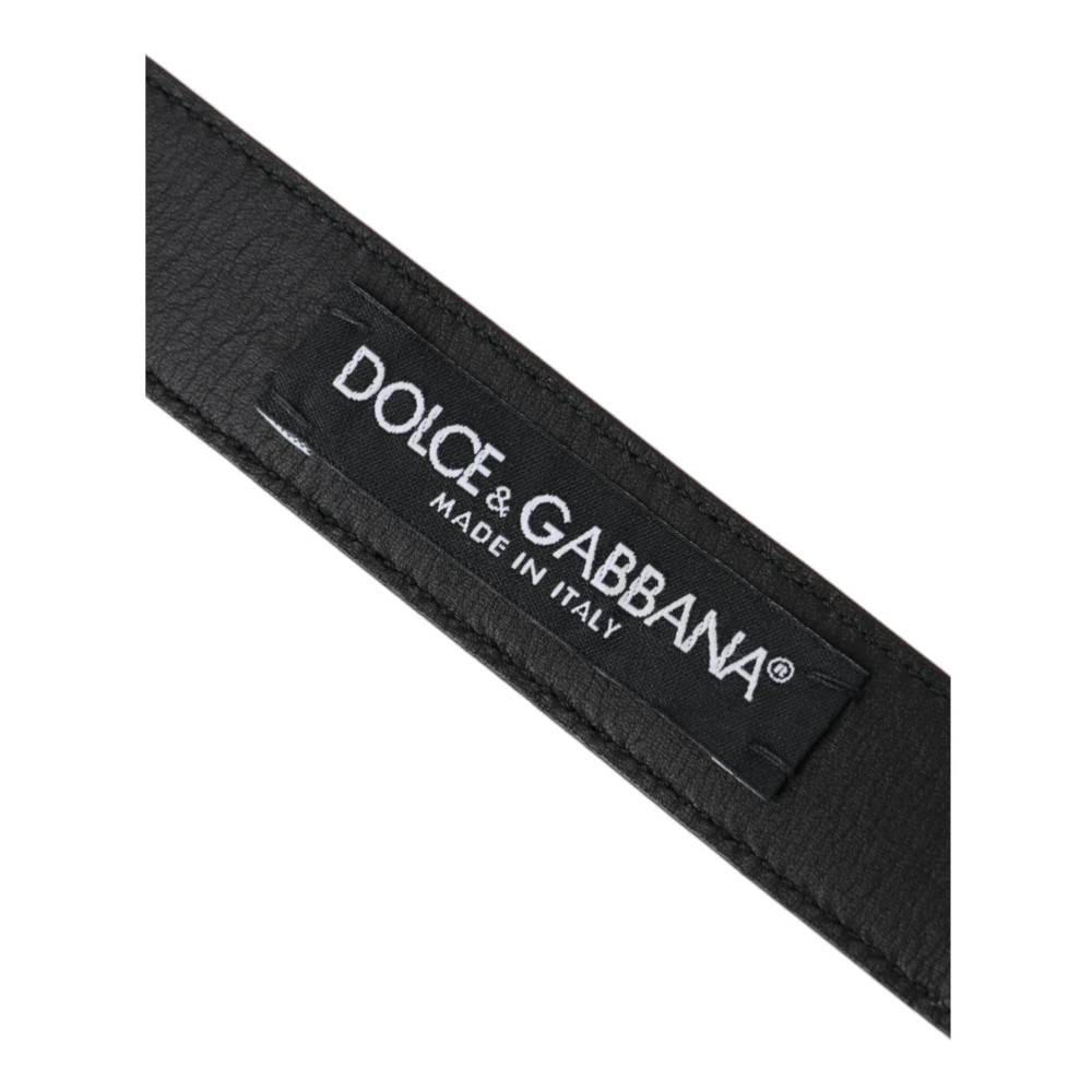 Dolce & Gabbana Bruin Leren Riem Metalen Gesp Brown Heren