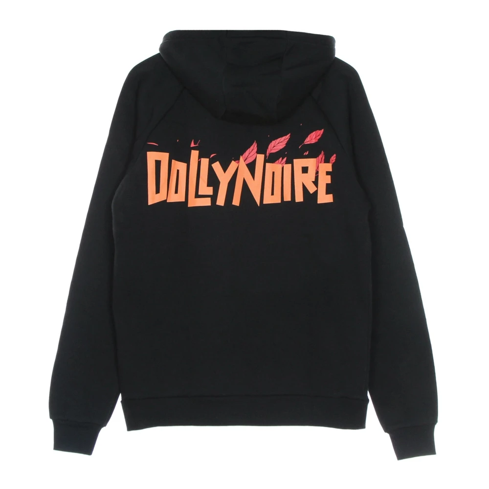 Dolly Noire Zwarte Bladeren Logo Hoodie Stijlvol Black Heren