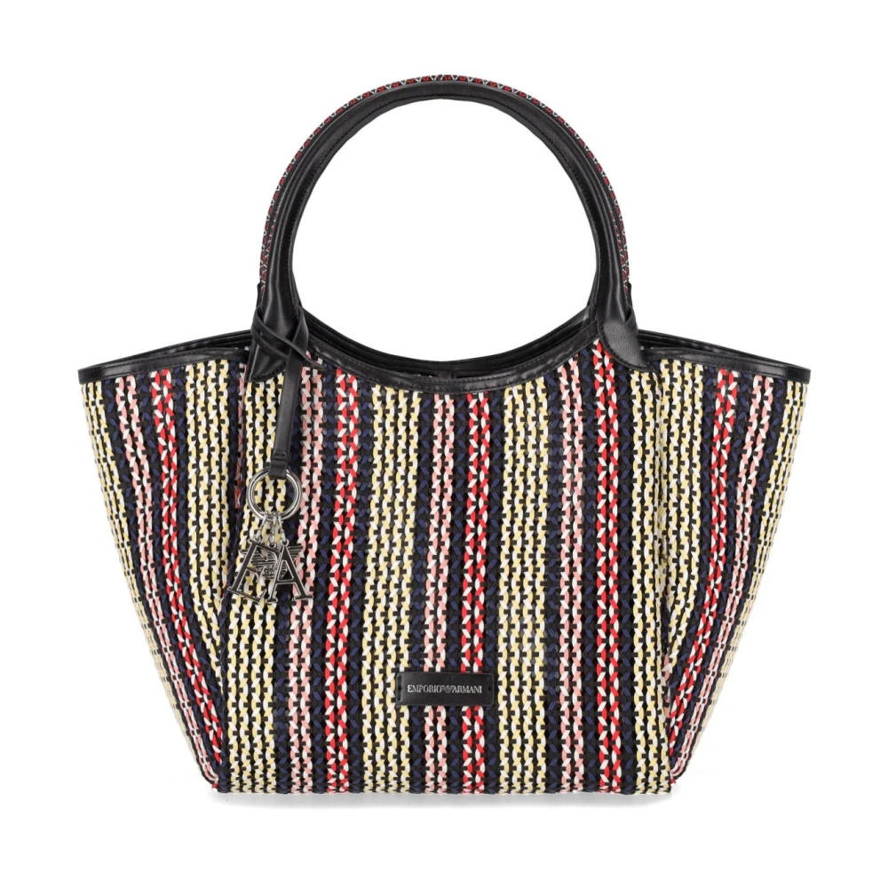 Emporio Armani Women's Multicolor Woven Shopping Bag With Ea Logo