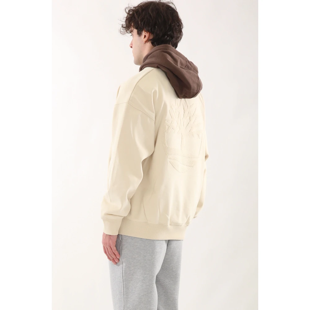 Timberland Comfortabele Boucle Hoodie voor Koud Weer Beige Heren