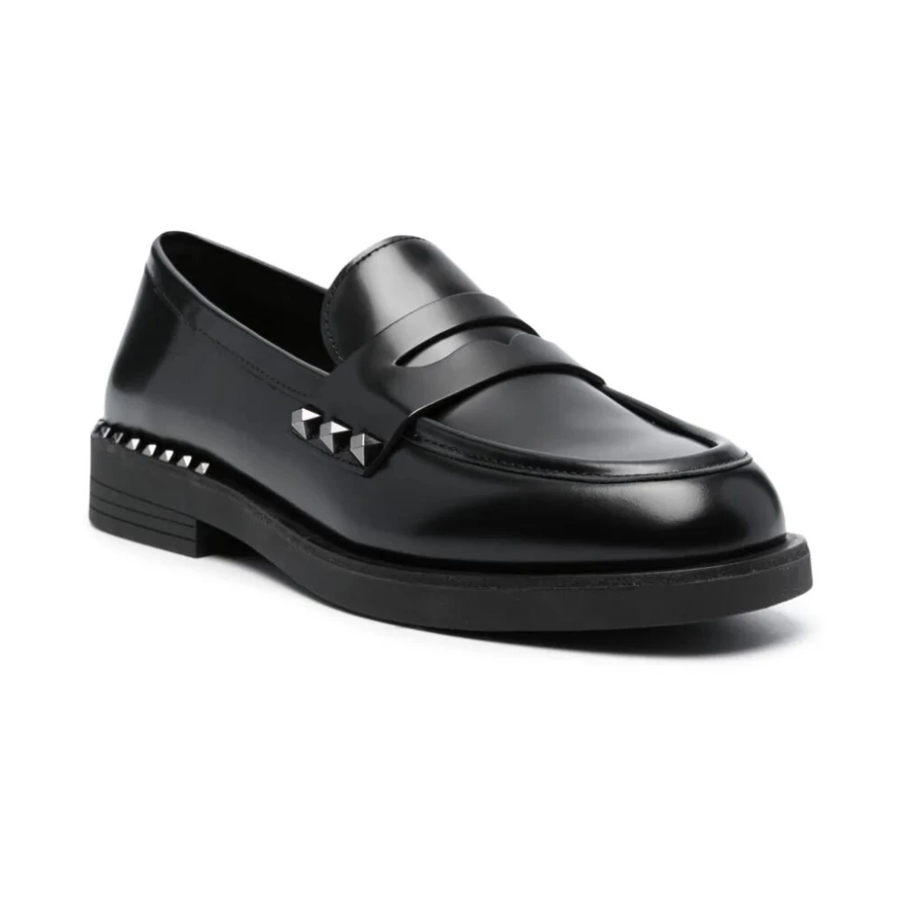 Ash Zwart Donker Gun High Loafers Black Dames