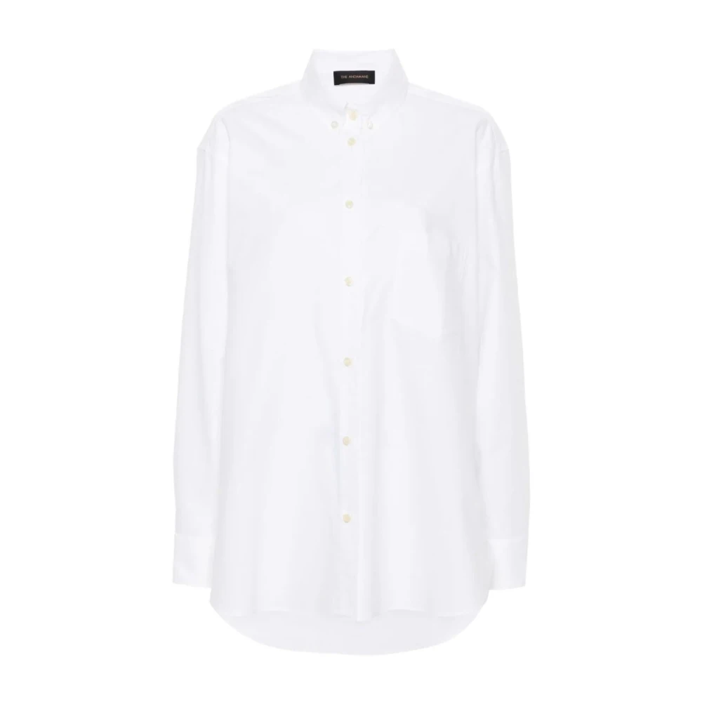Andamane Vit Oversize Button-Down Skjorta White, Dam