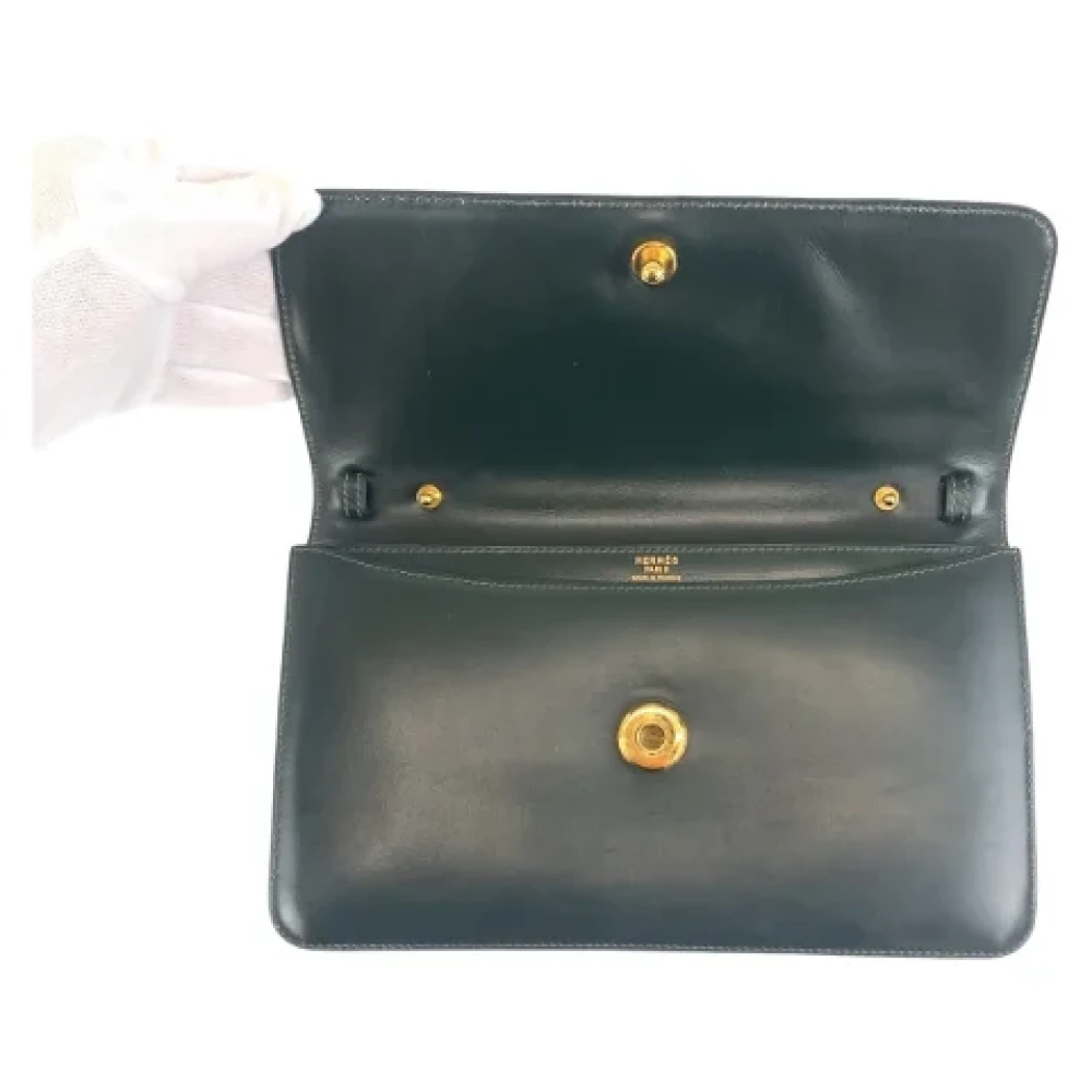 Hermès Vintage Pre-owned Leather shoulder-bags Green Dames