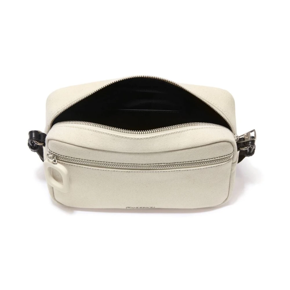 JW Anderson Natuurlijke Logo Crossbody Tas Zwart Beige Dames