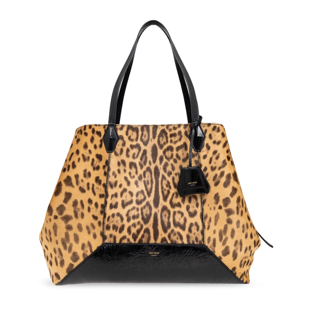 Jimmy Choo Tas Diamond Large in shopperstijl Beige Dames