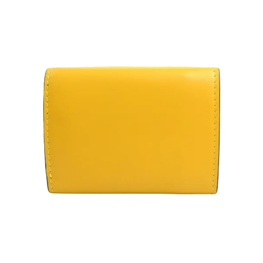 Fendi Vintage Pre-owned Leather wallets Yellow Dames