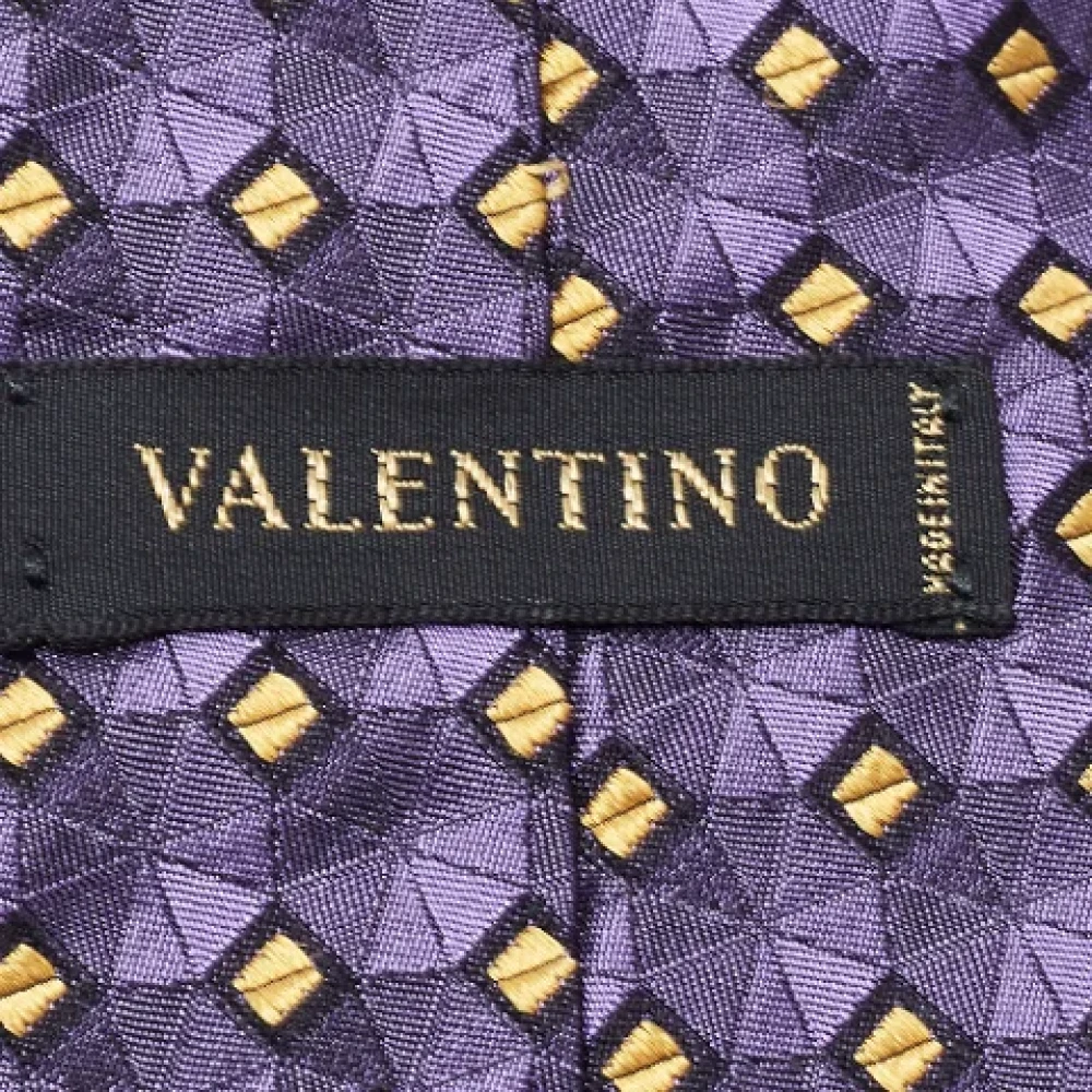 Valentino Vintage Pre-owned Silk home-office Purple Heren