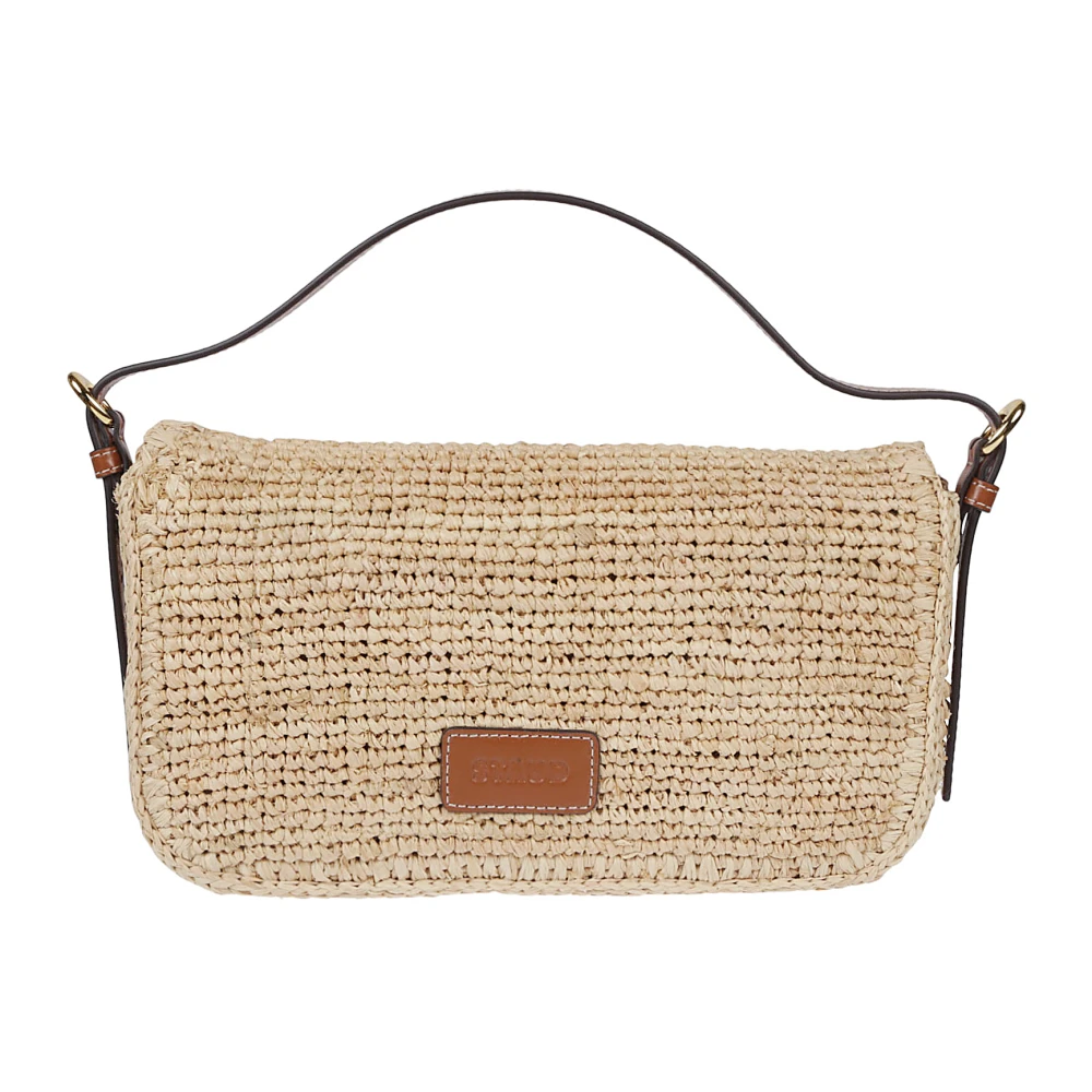 Staud Raffia Schoudertas Beige Dames