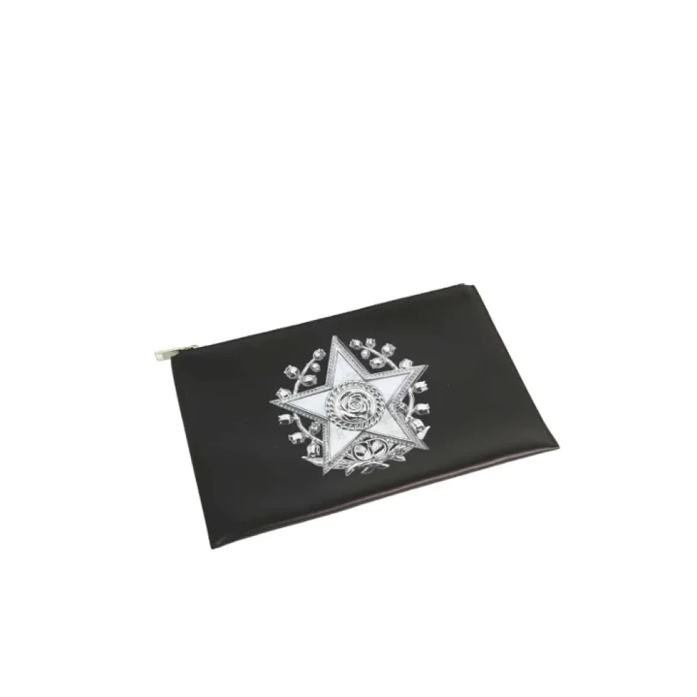 Dior Vintage Pre-owned Leather clutches Black Dames