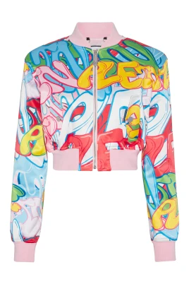 Satin Cropped Bomber