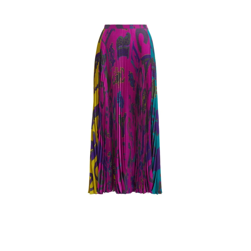 Roberto Cavalli Grafische Print Geplooide Midi Rok Multicolor Dames
