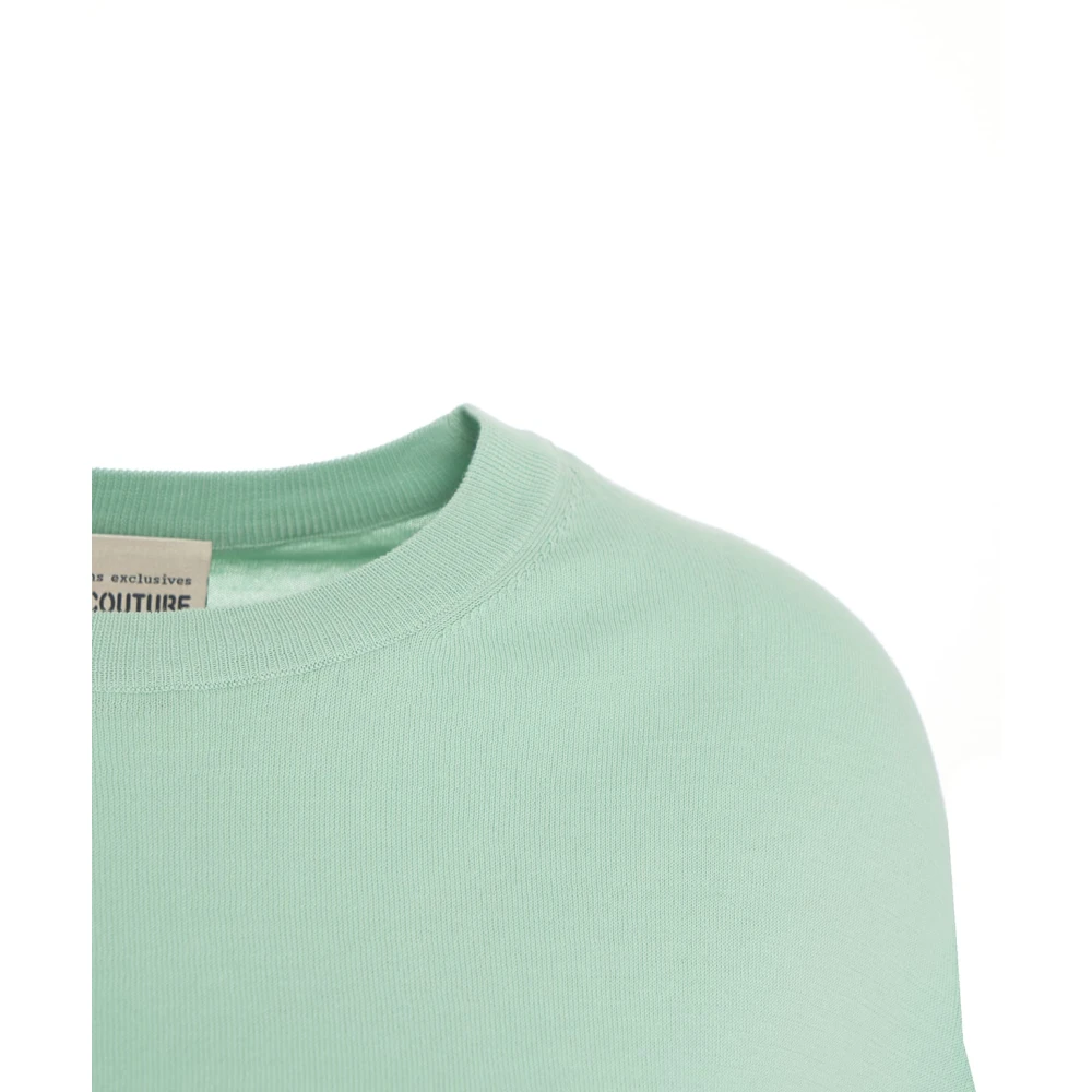 Semicouture Groene Gebreide Trui met Logoborduursel Green Dames