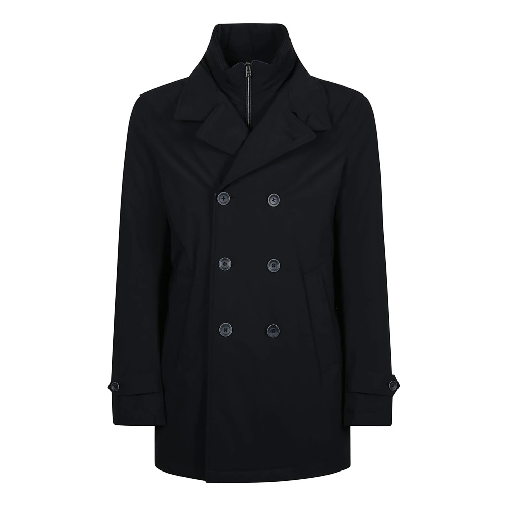 Herno Klassieke Peacoat voor Mannen Blue Heren