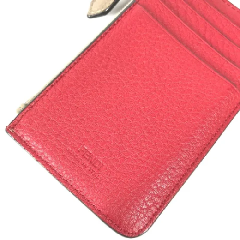 Fendi Vintage Pre-owned Leather wallets Beige Dames
