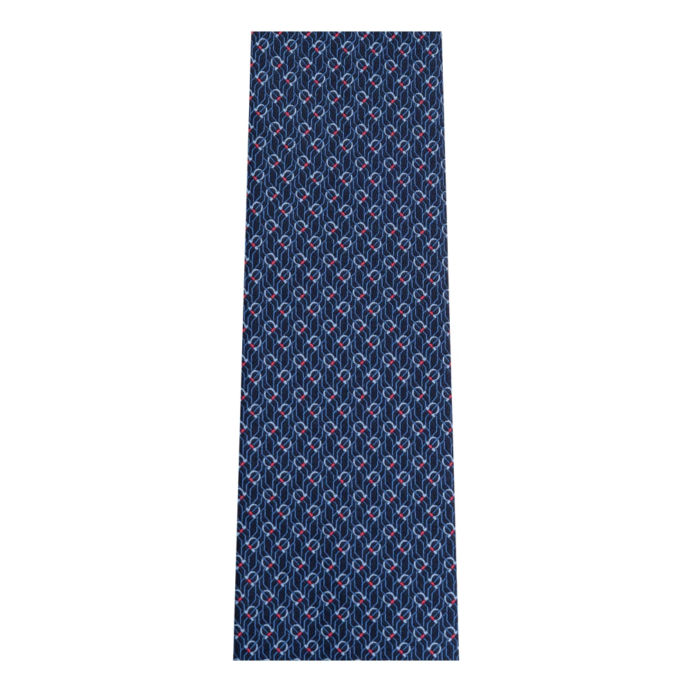 Salvatore Ferragamo Zijden stropdas Blue Heren