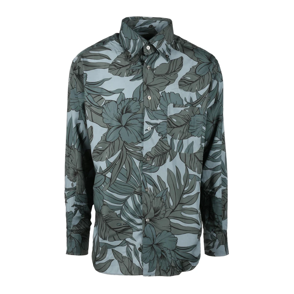 Tom Ford Lyocell Cupro Shirt Blue Heren