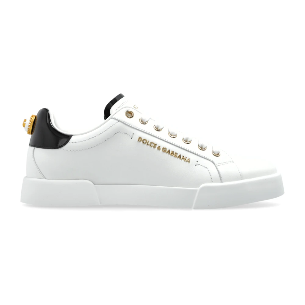 Dolce & Gabbana Women's White Sneakers, 7 Uk, Trainers Portofino