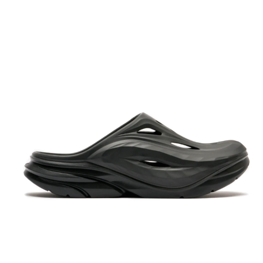 Hoka One One Svart Recovery Mule för Aktiv Livsstil Black, Unisex