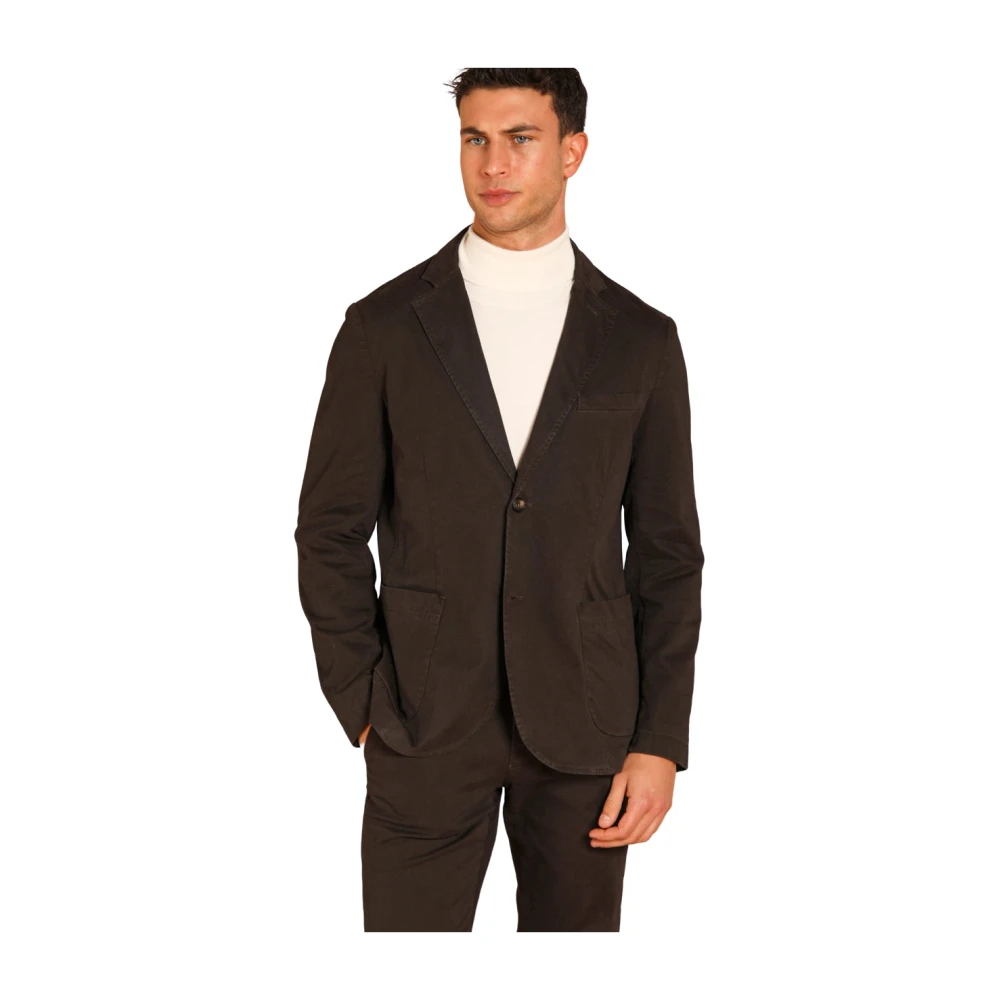 Mason's Da Vinci Herenblazer in Gabardine Brown Heren