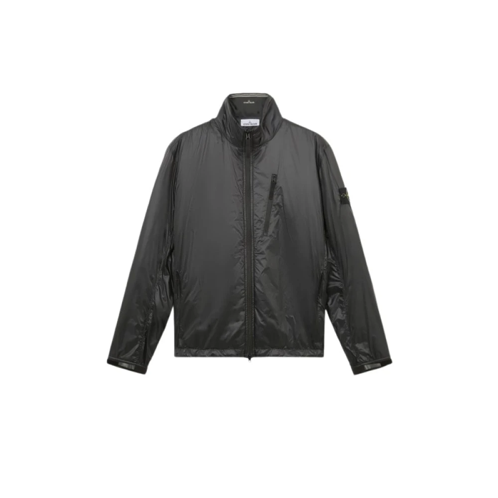 Stone Island Gewatteerd donsjack met kompasbadge Black Heren
