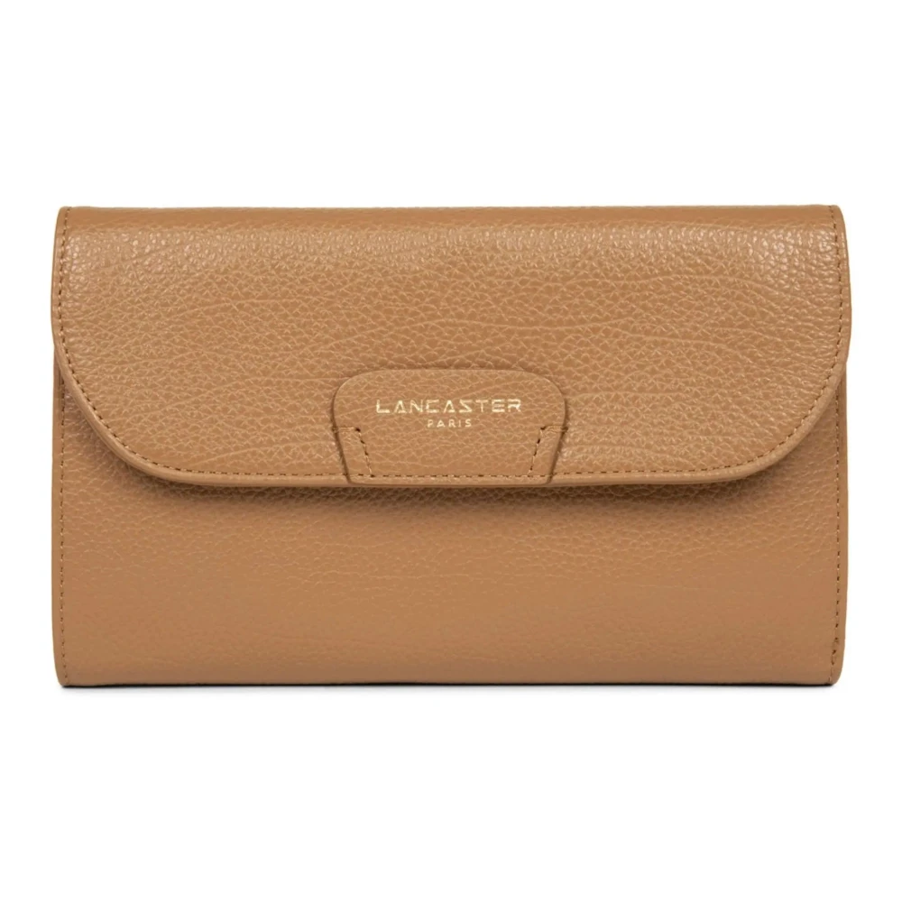 Lancaster Brown Wallets & Cardholders, Female, One Size, Leather Wallet With Card Slots