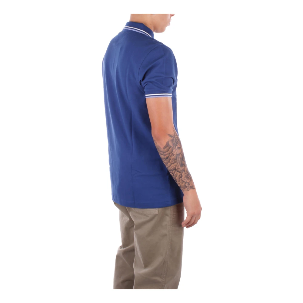 Fred Perry Logo Zijknoop Polo Shirt Blue Heren
