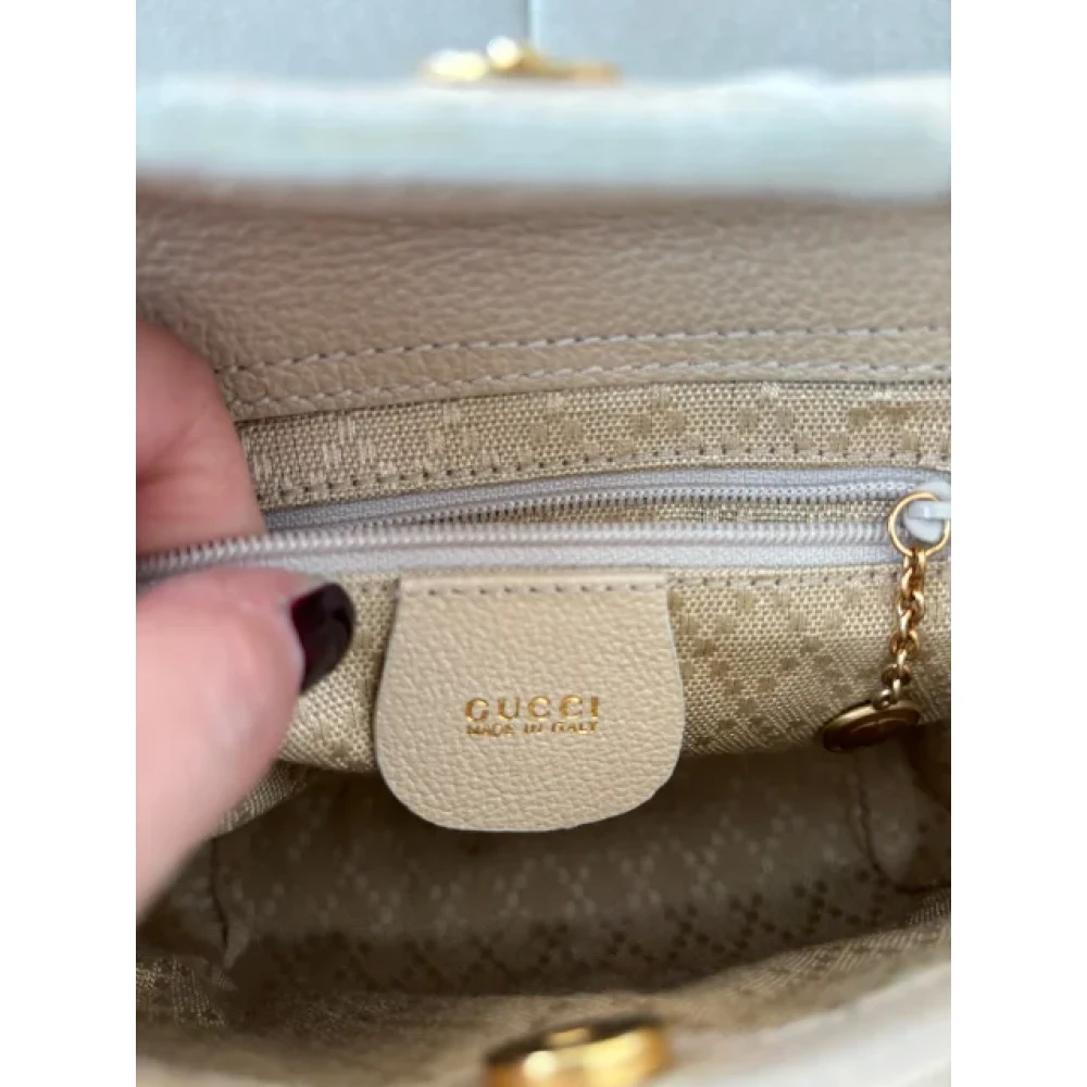 Gucci Vintage Pre-owned Leather gucci-bags Beige Dames