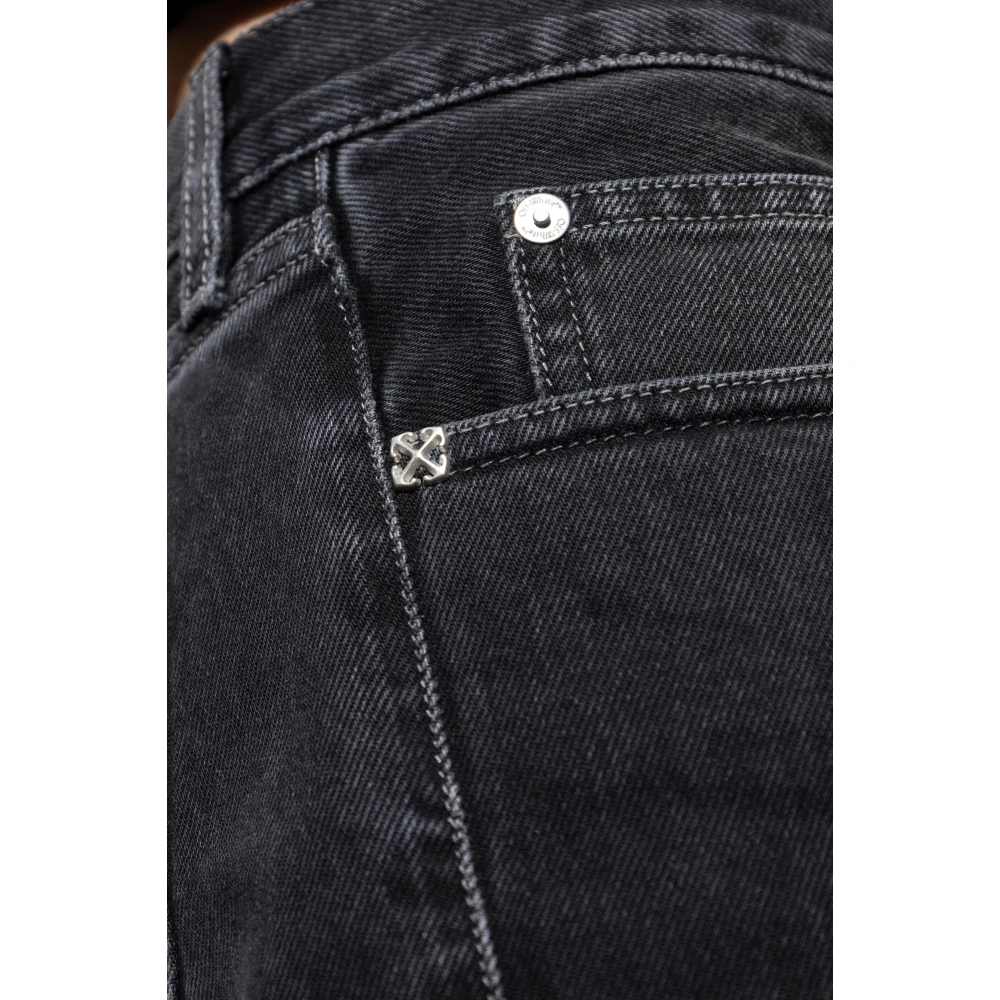 Off White Jeans met zakken Black Heren