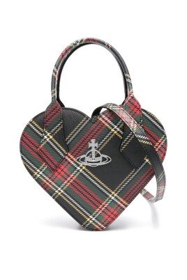 black-check-pattern-top-handle-bag