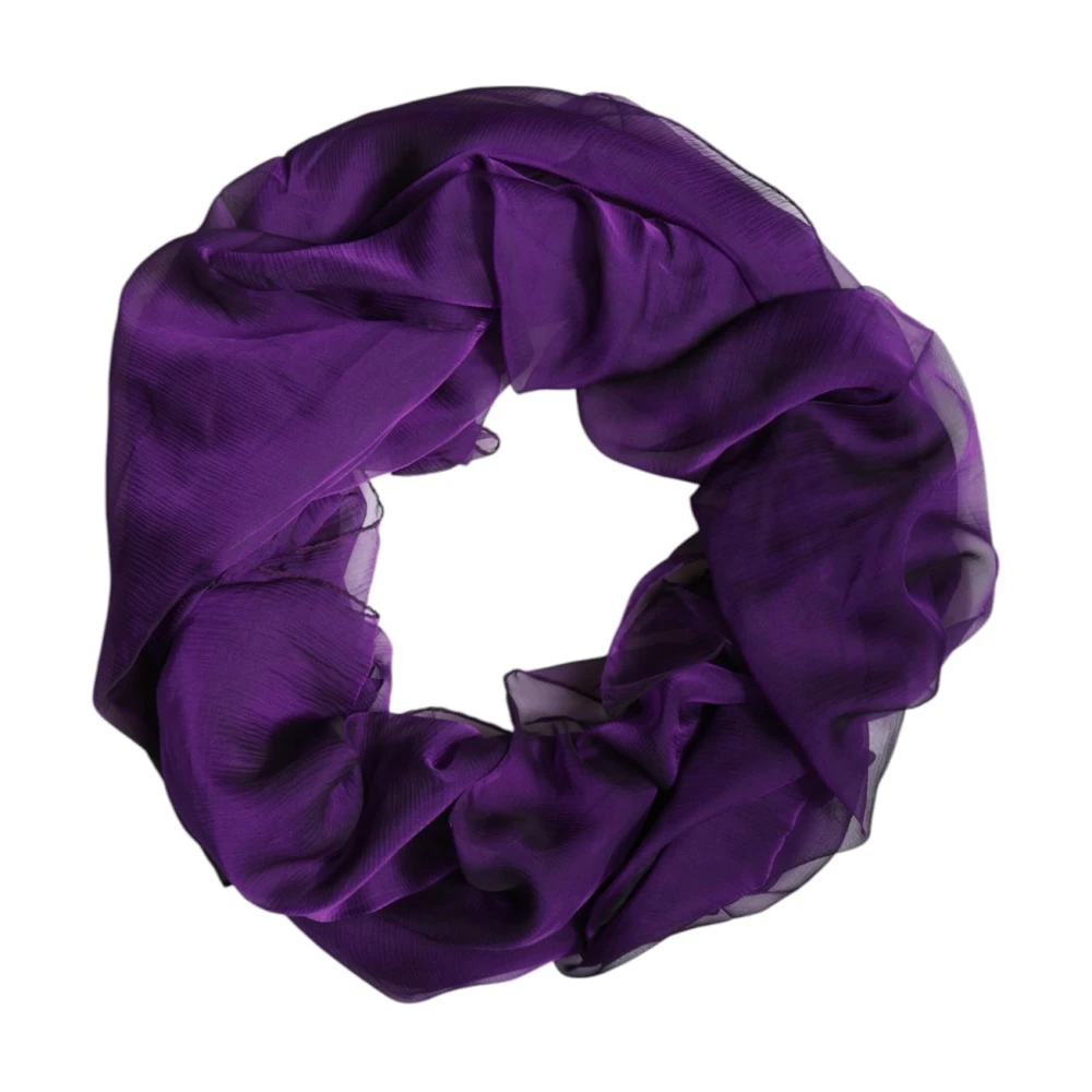 Dolce & Gabbana Femme Violet - Écharpe Châle En Soie Luxueux - Accessoires - Taille: One Size