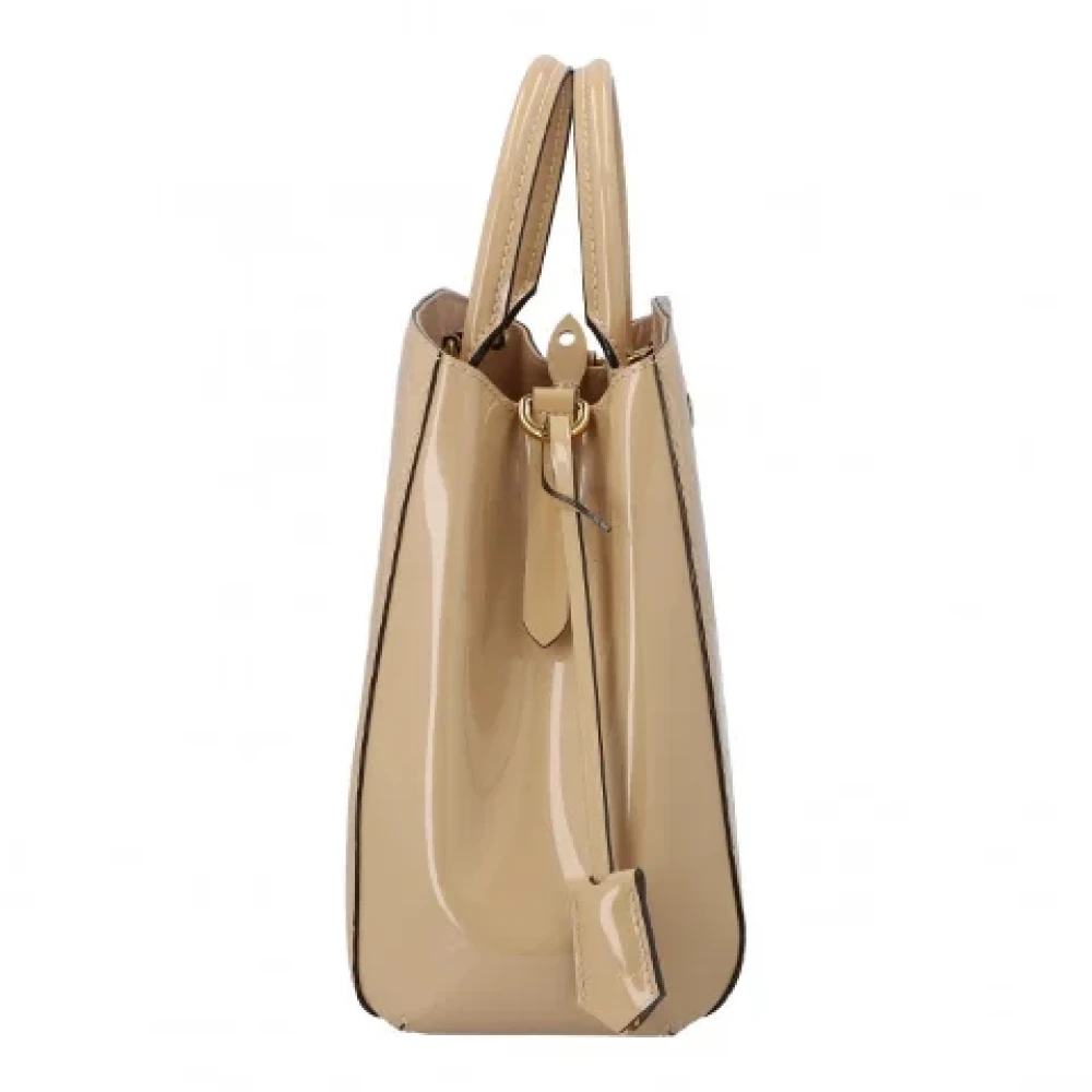 Louis Vuitton Vintage Pre-owned Leather handbags Beige Dames