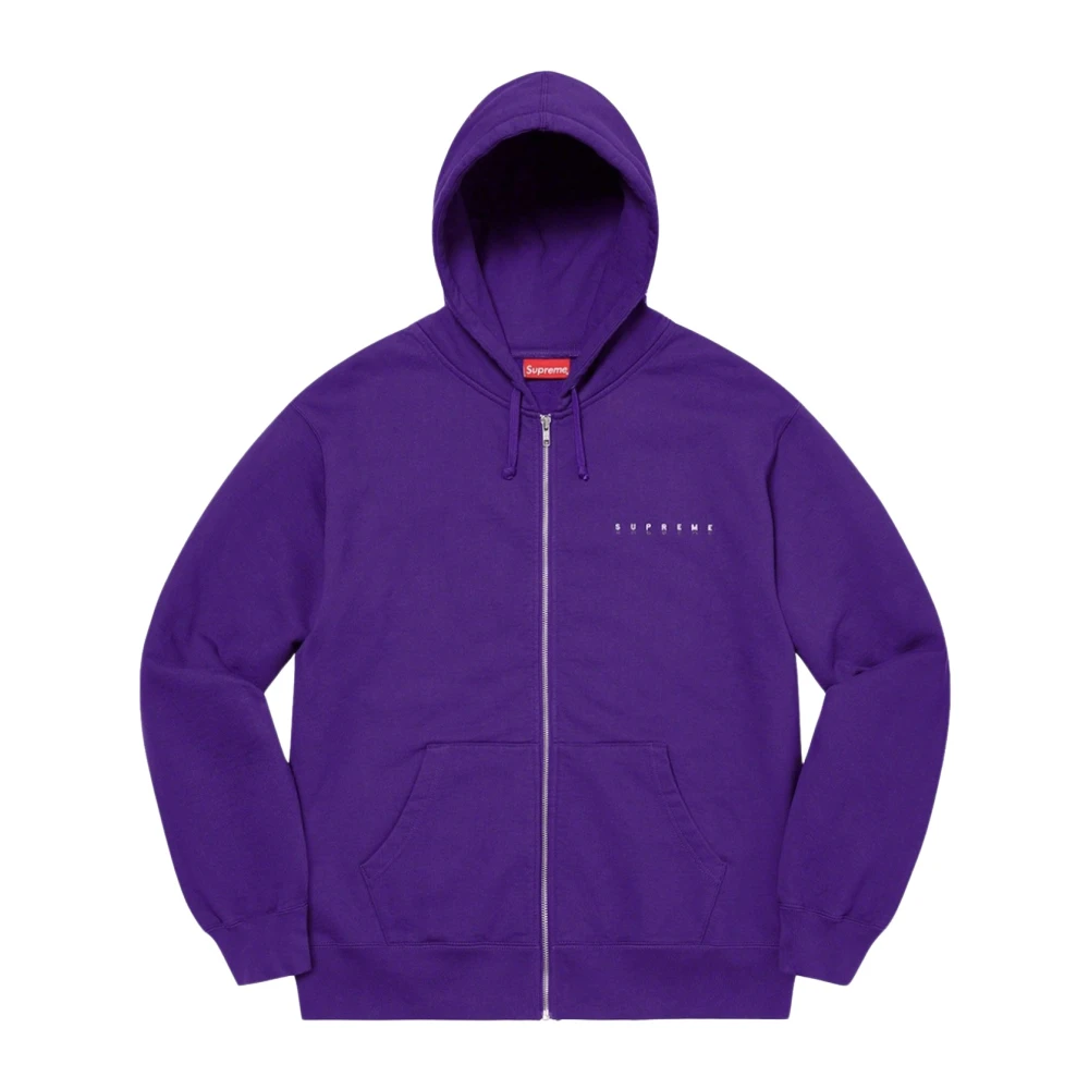 Supreme Paarse Globe Rits Hoodie Beperkte Oplage Purple Heren