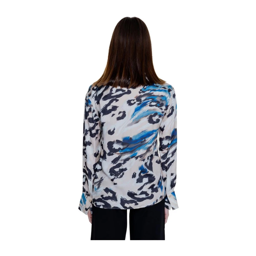 Guess Luipaardprint Lange Mouw Blouse Multicolor Dames