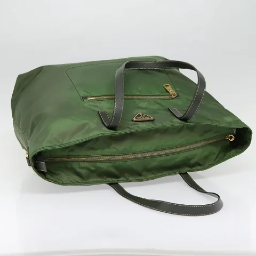 Prada Vintage Pre-owned Nylon prada-bags Green Dames