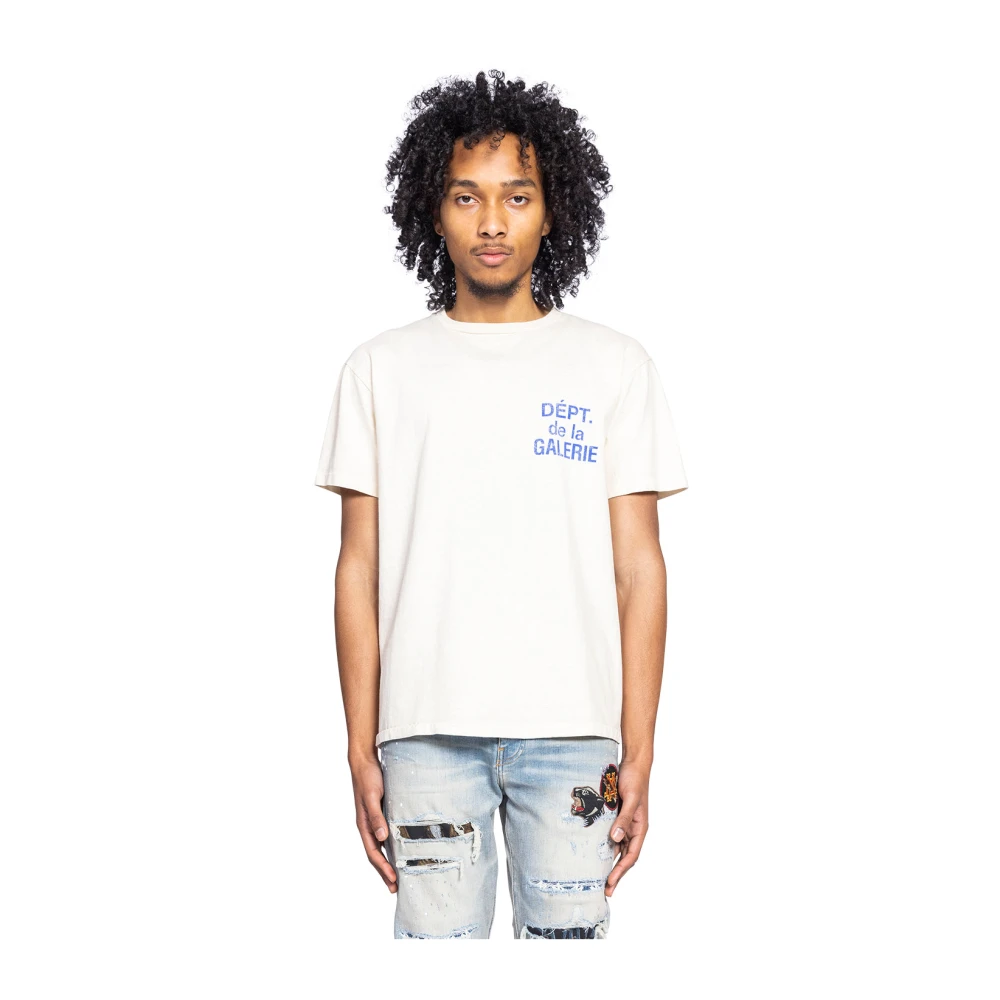 Gallery Dept. Crème Blauwe Franse Tee Shirt White Heren