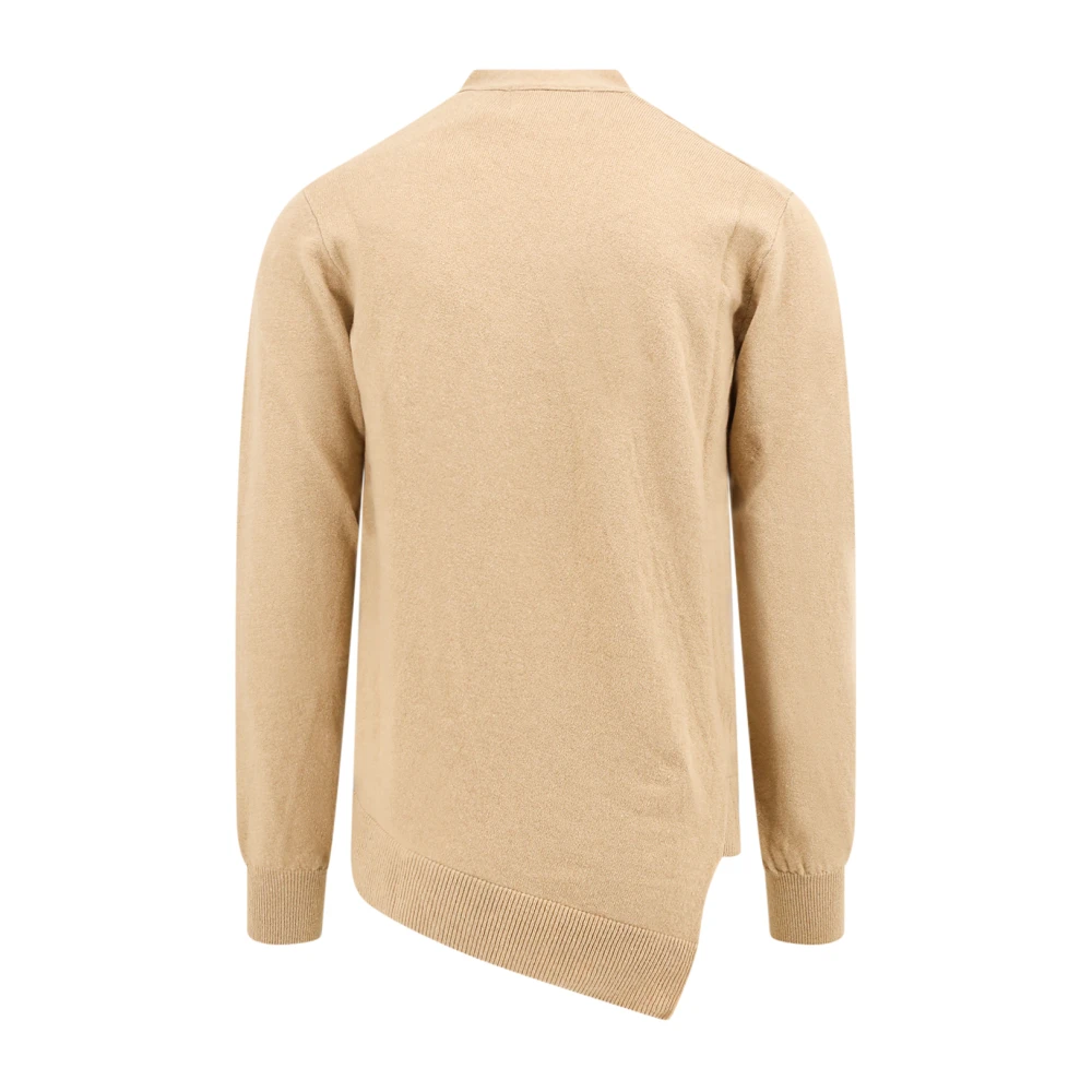 Comme des Garçons Beige Gebreide V-hals Wol Trui Beige Heren