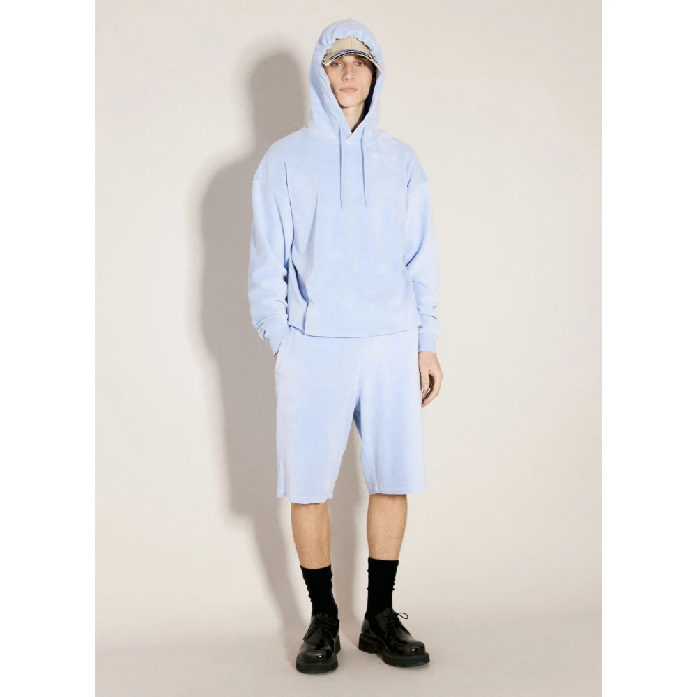 Martine Rose Terry Cloth Shorts Blue Heren