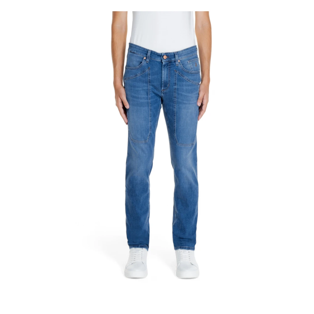 Jeckerson Heren Herfst Winter Katoenen Broek Blue Heren