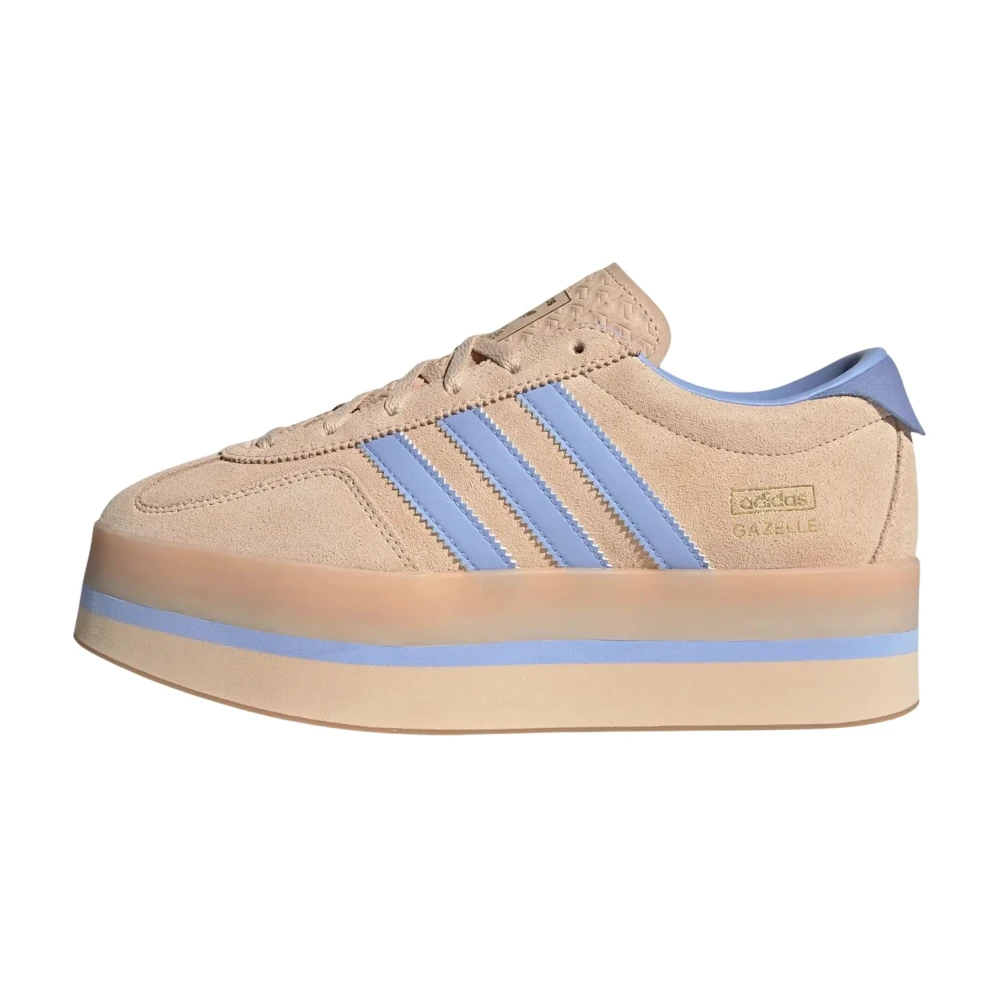 Adidas Women's Beige Skateboarding, 7 2/3 Uk, Gazelle Stack W