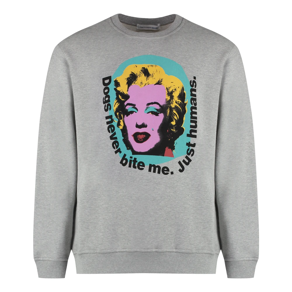 Comme des Garçons Andy Warhol Print Katoenen Sweatshirt Gray Heren