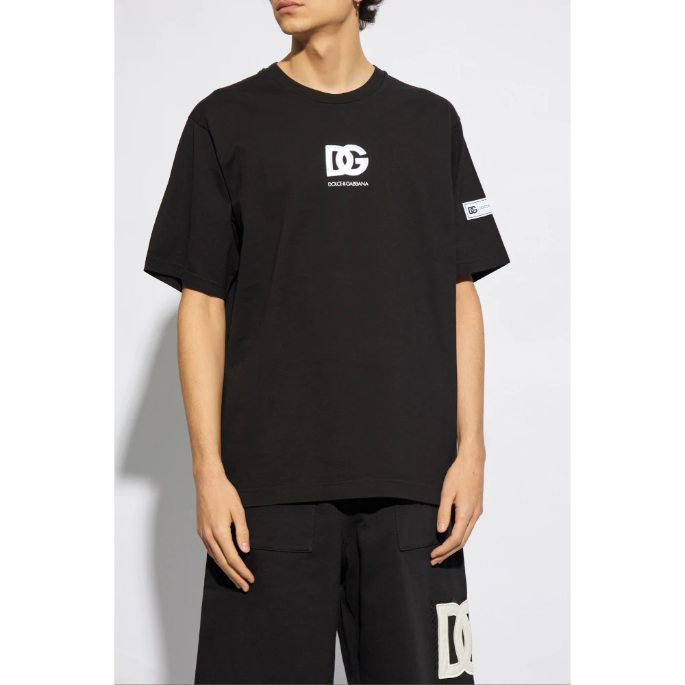 Dolce & Gabbana T-shirt met logo Black Heren