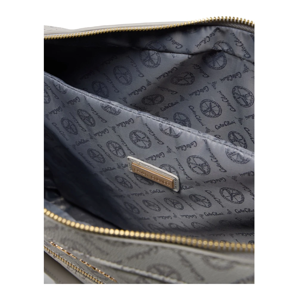 carlo colucci Elegante Business Tas met Logoprint Gray Heren