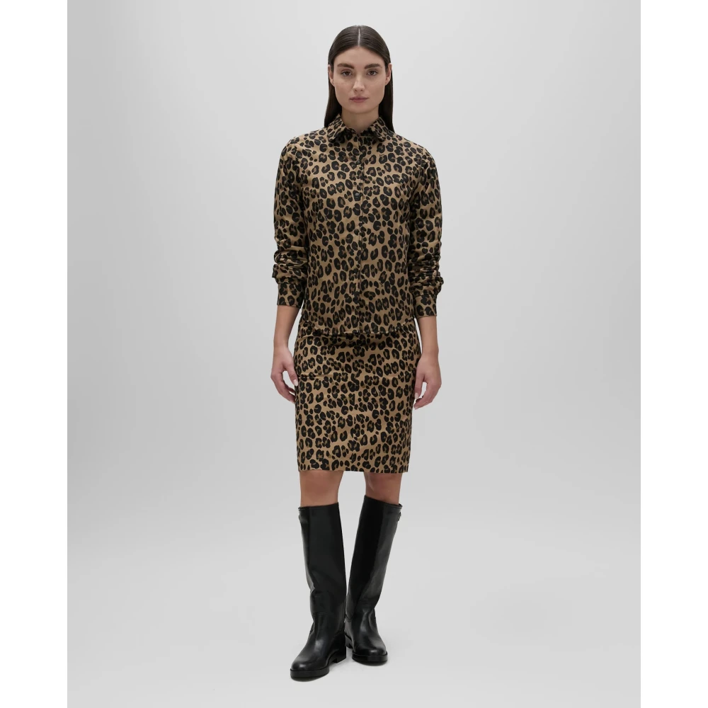 Aspesi Overhemd met luipaardprint Brown Dames