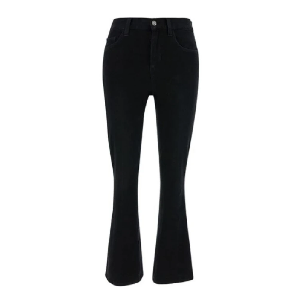 Liu Jo Hoge Taille Prinses Crop Flare Jeans Black Dames