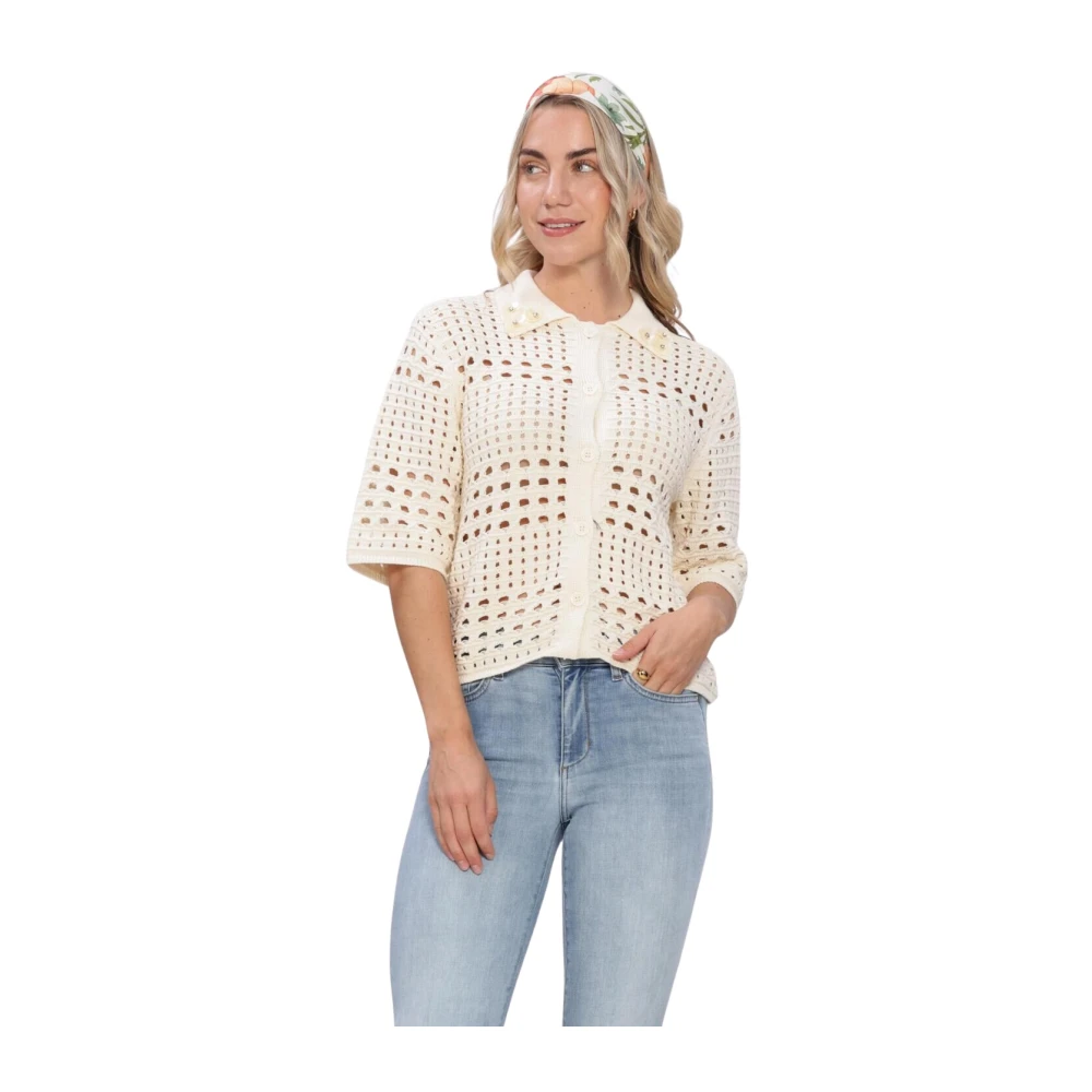 Liu Jo Vrouw Beige Gehaakt Vest