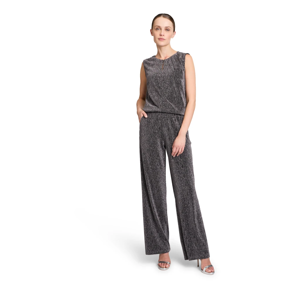Betty & Co Stoffen broek in glitter-look Black Dames