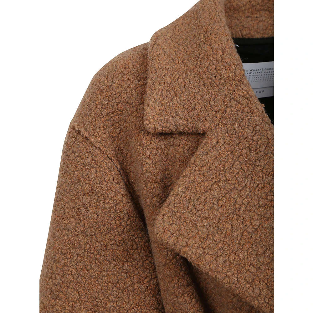 Harris Wharf London Bruine wollenmix jas gemaakt in Italië Brown Dames