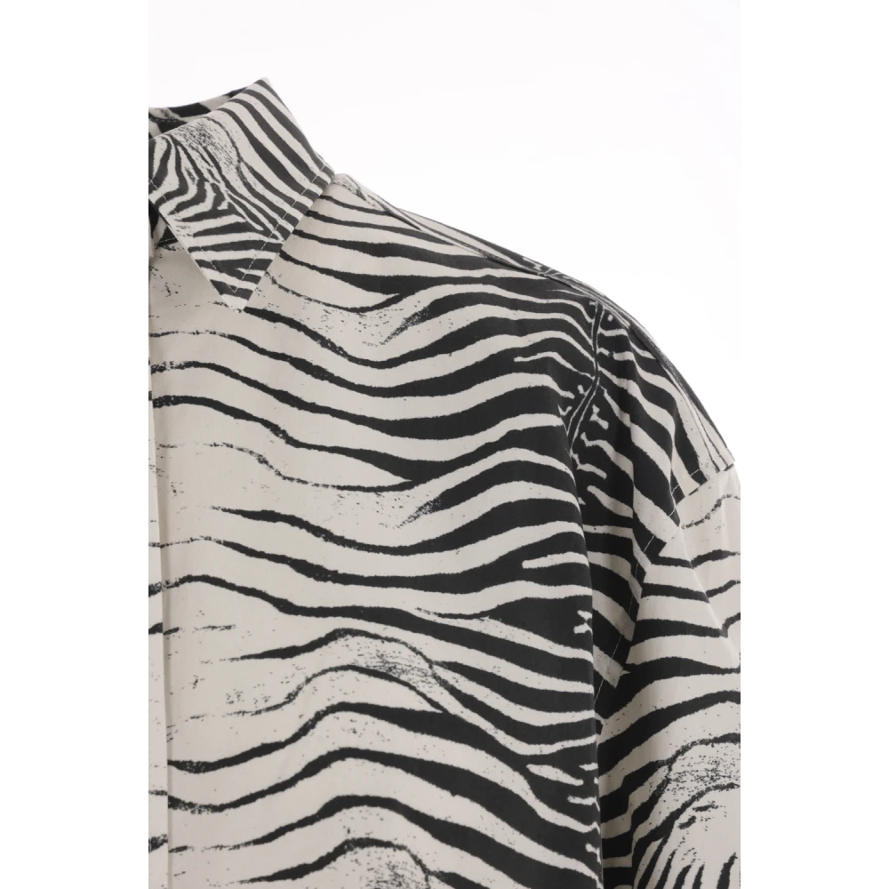 Roberto Cavalli Zebra Print Overhemdjurk White Dames