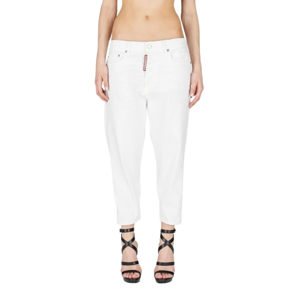 Dsquared2 Baby Carpenter Jeans med Mini Logo White, Dam